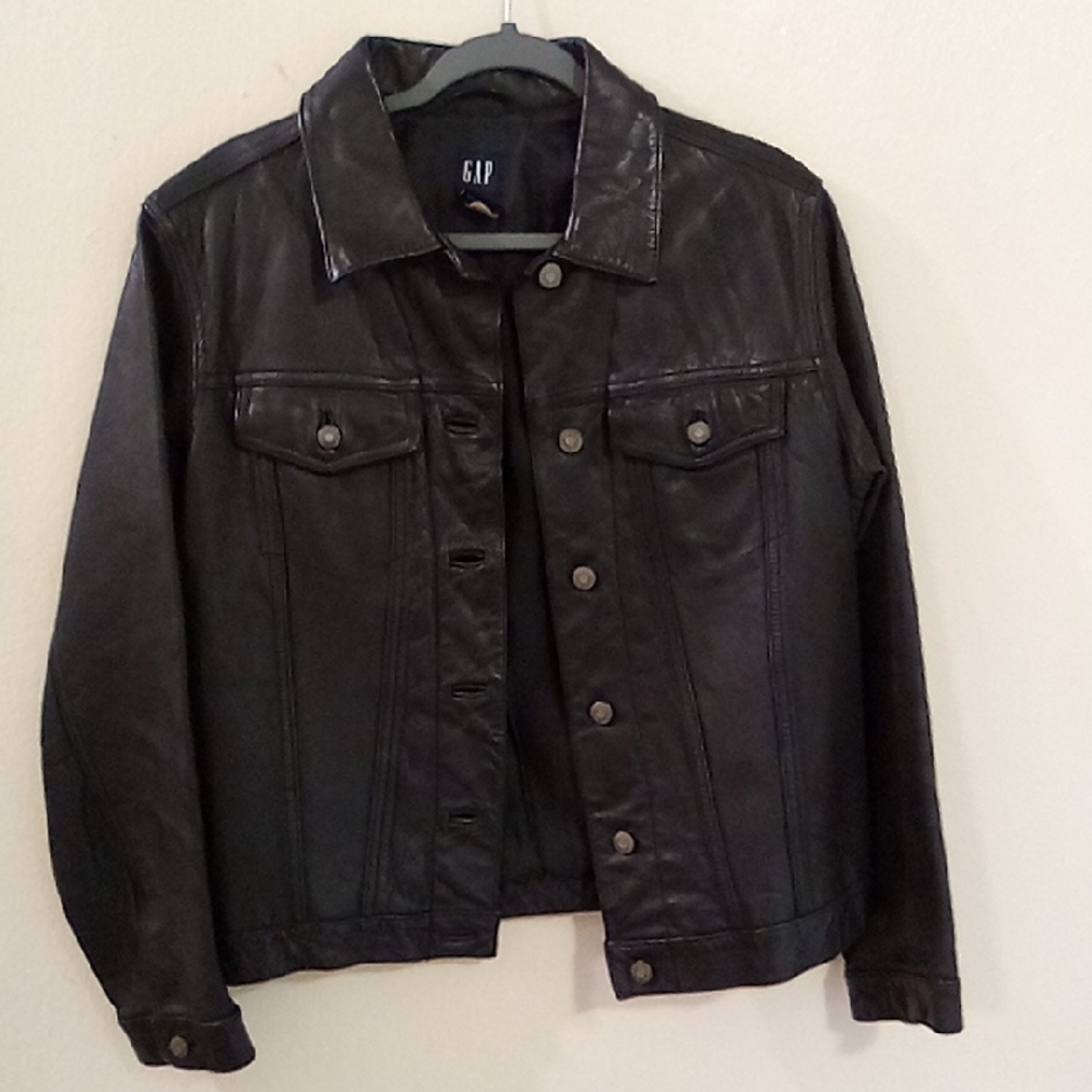 GAP Black Leather Jacket